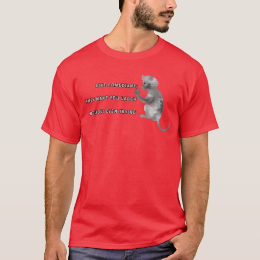 Whimsical Monkey with Comedy Quote family T-shirt (Voorkant)