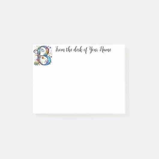 Whimsical Monogram B Post-it® Notes (Voorkant)