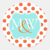 Whimsical Monogram Bruiloft Envelop Sticker (Voorkant)