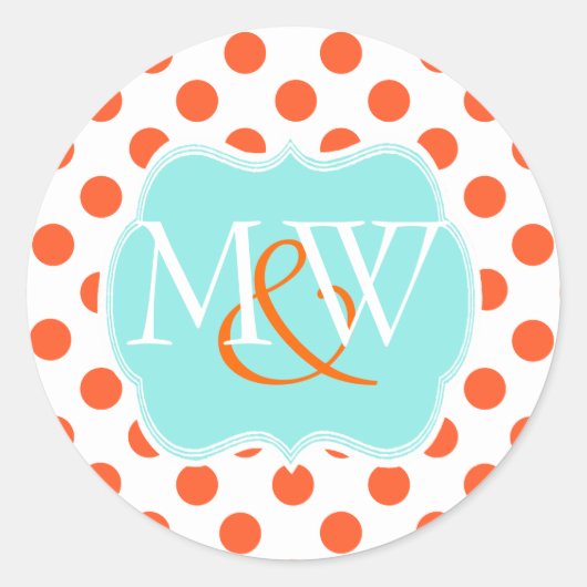 Whimsical Monogram Bruiloft Envelop Sticker (Voorkant)