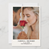 Whimsical Monogram Burnt orang Wildflower Bruiloft Kaart (Achterkant)