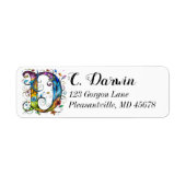 Whimsical Monogram D Etiket (Voorkant)