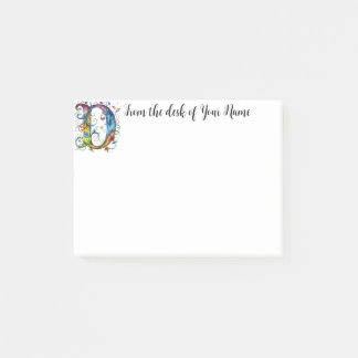 Whimsical Monogram D Post-it® Notes