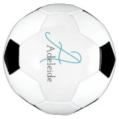 Whimsical Monogram gepersonaliseerd Voetbal (Gedraaid)