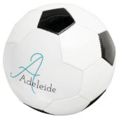 Whimsical Monogram gepersonaliseerd Voetbal (Drie kwart)