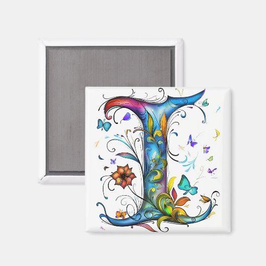 Whimsical Monogram I Magneet (Voorkant / Achterkant)