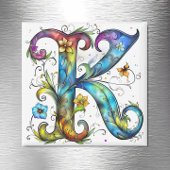 Whimsical Monogram K Magneet