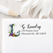 Whimsical Monogram L Etiket (Insitu)