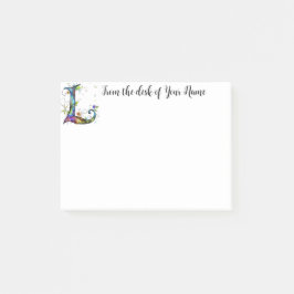 Whimsical Monogram L Post-it® Notes
