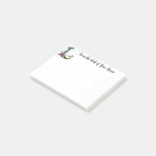 Whimsical Monogram L Post-it® Notes (Schuin)