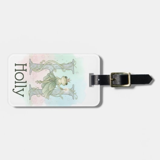 Whimsical Monogram Letter H Bagagelabel (Voorkant horizontaal)