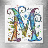 Whimsical Monogram M Magneet