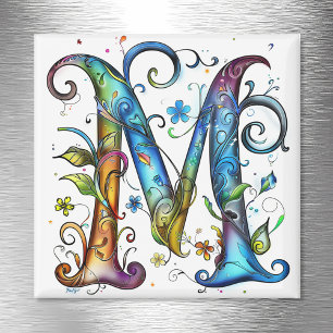 Whimsical Monogram M Magneet