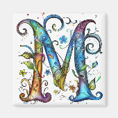 Whimsical Monogram M Magneet (Voorkant)