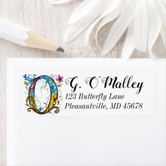 Whimsical Monogram O Etiket (Insitu)