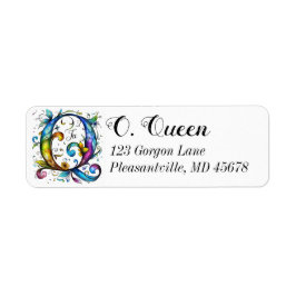 Whimsical Monogram Q Etiket