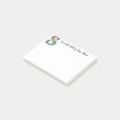 Whimsical Monogram S Post-it® Notes (Schuin)