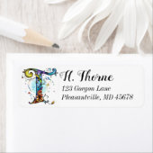 Whimsical Monogram T Etiket (Insitu)