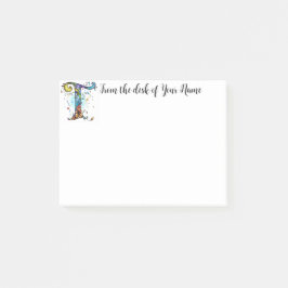 Whimsical Monogram T Post-it® Notes