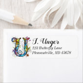 Whimsical Monogram U Etiket (Insitu)