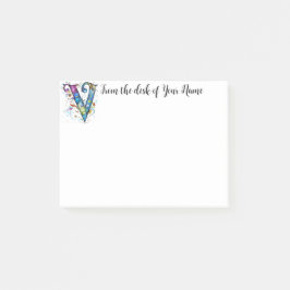 Whimsical Monogram V Post-it® Notes