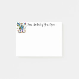 Whimsical Monogram W Post-it® Notes