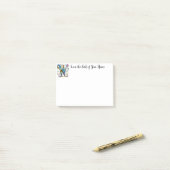 Whimsical Monogram W Post-it® Notes (Op bureau)