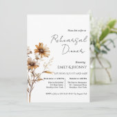 Whimsical Monogram Wildflower repetitie diner Kaart (Staand voorkant)