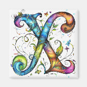 Whimsical Monogram X Magneet (Voorkant)