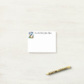 Whimsical Monogram Z Post-it® Notes (Op bureau)