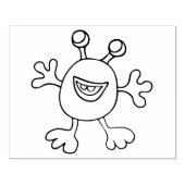 Whimsical Monster, Cute 4 x 5 inch Rubber Stamp Rubberstempel (Afrduk)