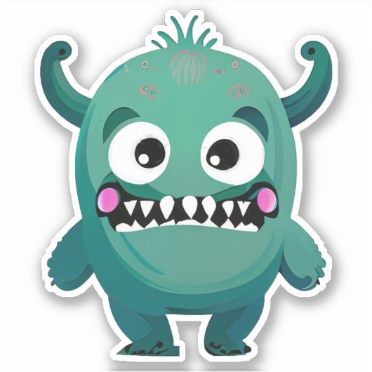 Whimsical monster sticker voor kinderen (Voorkant)