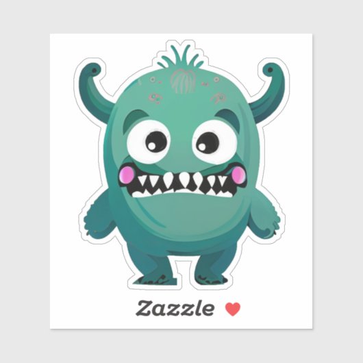 Whimsical monster sticker voor kinderen (Vel)