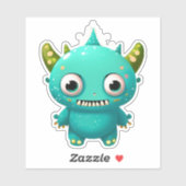 Whimsical monster sticker voor kinderen (Vel)