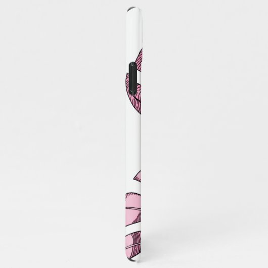 Whimsical, monstera leaf design iPhone hoesje (Rechterkant)