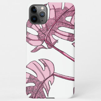 Whimsical, monstera leaf design iPhone 11Pro max hoesje