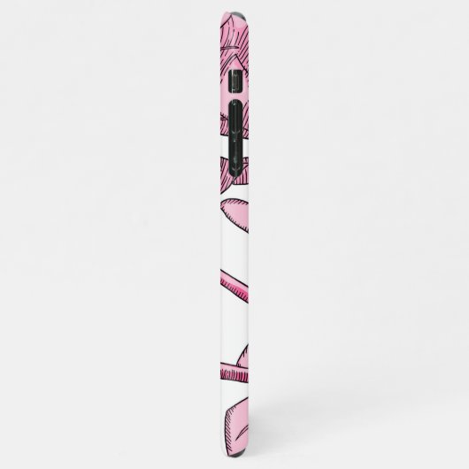 Whimsical, monstera leaf design iPhone hoesje (Linkerkant)