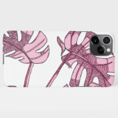 Whimsical, monstera leaf design iPhone hoesje (Achterkant horizontaal)