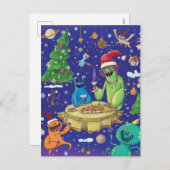 Whimsical Monsters Illustration/  Feestdagenkaart (Voorkant / Achterkant)