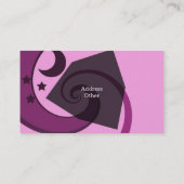 Whimsical Moon en Stars Visitekaartje (Achterkant)