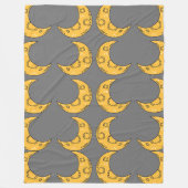 Whimsical Moon Fleece Deken (Voorkant)