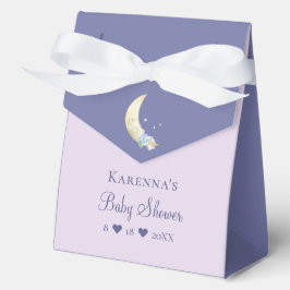 Whimsical Moon Lavender Paarse Baby shower Bedankdoosjes