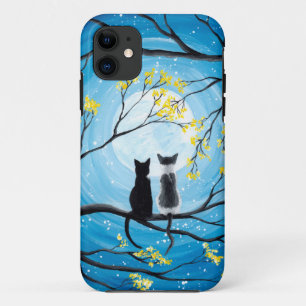 Whimsical Moon met katten Case-Mate iPhone Case