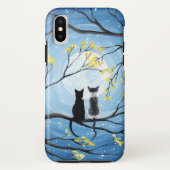 Whimsical Moon met katten Case-Mate iPhone Case (Achterkant)