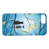 Whimsical Moon met katten Case-Mate iPhone Case (Achterkant (Horizontaal))