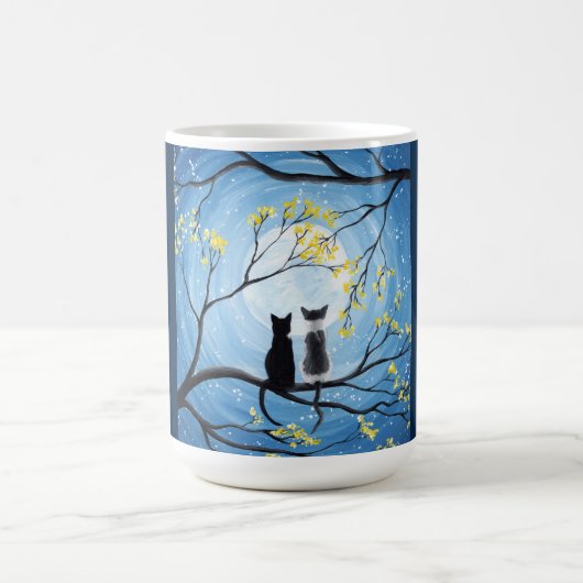 Whimsical Moon met katten Koffiemok (Center)