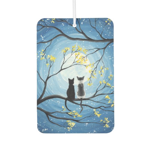 Whimsical Moon met katten Luchtverfrisser (Voorkant)