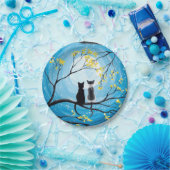Whimsical Moon met katten Papieren Bordje (Feest)