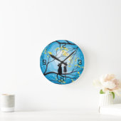 Whimsical Moon met katten Ronde Klok (Huis)