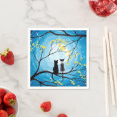 Whimsical Moon met katten Servetten (Insitu)